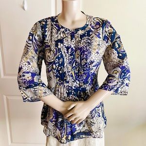 NWOT   Tahari Cotton Blouse Top S